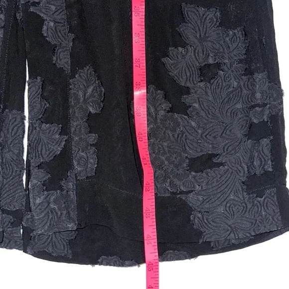 Aritzia Wilfred Black Durante Robe Sheer Floral duster - Picture 7 of 14